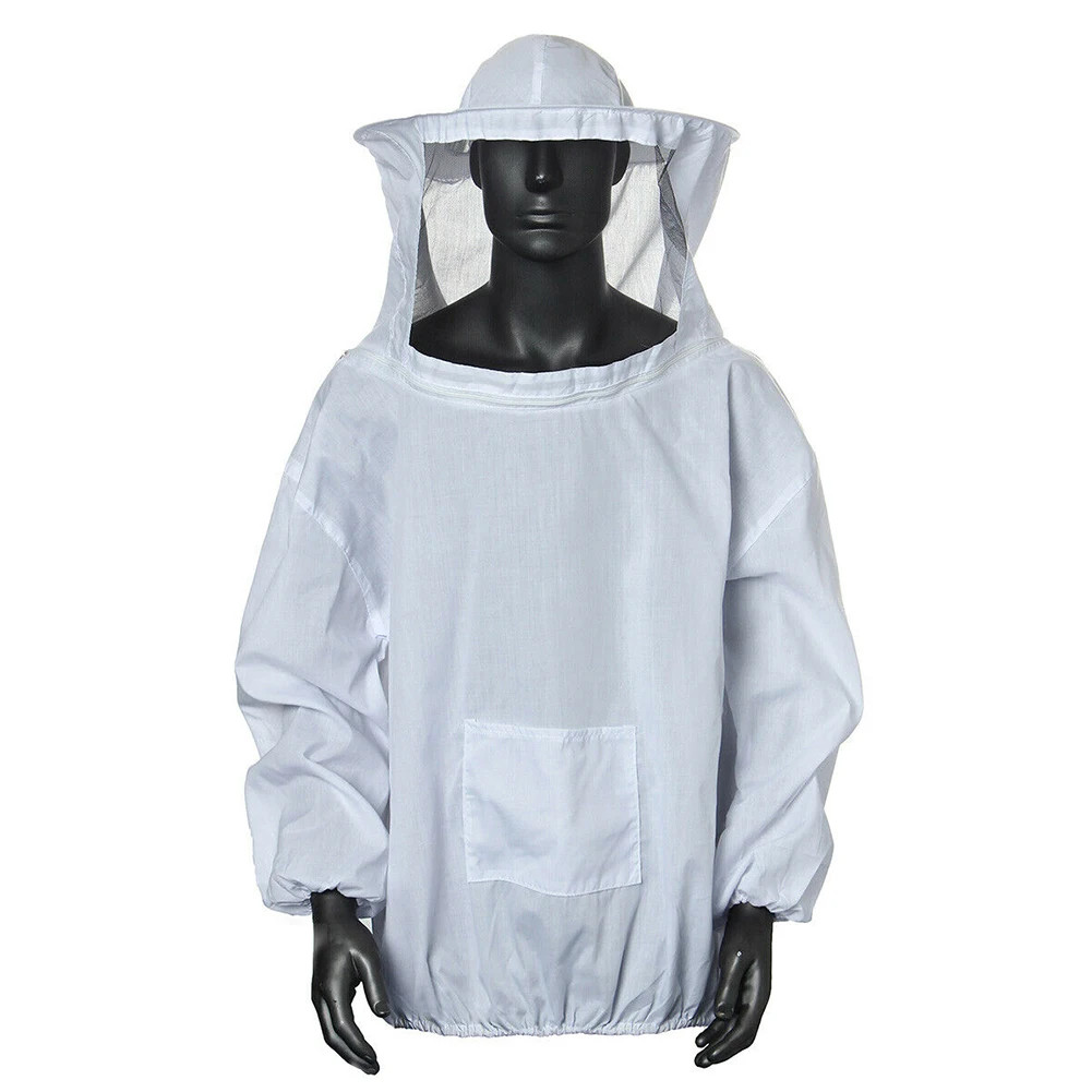 Durable Beekeeping Jacket with Hood Pull Over Hat V eil Smock Protect Elastic Cuffs and Belts Good Visibility
Durable Beekeeping Jacket with Hood Pull Over Hat V eil Smock Protect Elastic Cuffs and Belts Good Visibility