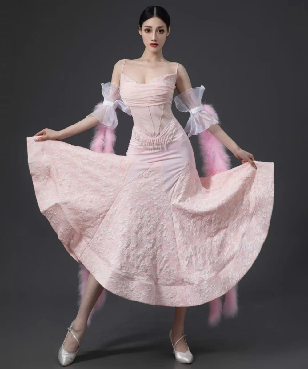 Elegant Ballroom Dance Competition Dress New National Standard Modern Performance Clothes Big Swing Women Waltz Dancing Costume
Elegant Ballroom Dance Competition Dress New National Standard Modern Performance Clothes Big Swing Women Waltz Dancing Costume