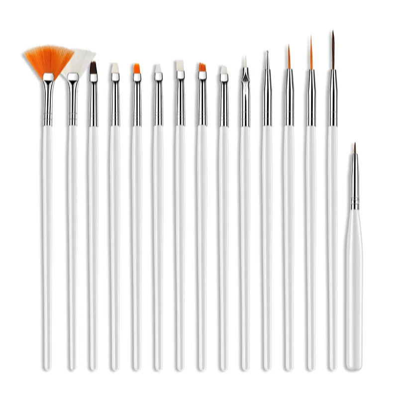 15 Pcs Professional Manicure UV Gel Brush Pen Transparent Acrylic Nail Art Painting Drawing Brush Phototherapy Nail Art Tools
15 Pcs Professional Manicure UV Gel Brush Pen Transparent Acrylic Nail Art Painting Drawing Brush Phototherapy Nail Art Tools