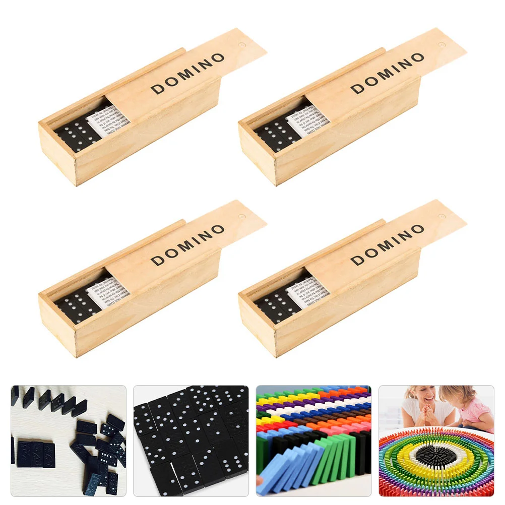 4 Sets Wooden Dominoes Set Domino Racing Tiles Wooden Building Blocks Game Tiles Board Games Educational Play Toys with Wooden
4 Sets Wooden Dominoes Set Domino Racing Tiles Wooden Building Blocks Game Tiles Board Games Educational Play Toys with Wooden