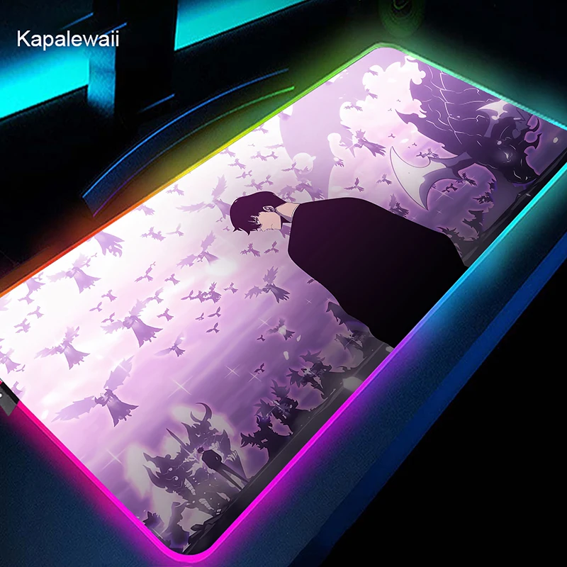 Anime Solo Leveling Mouse Pad Gaming RGB Mousepad Large Speed Gamer Sung Jinwoo Mouse Mat LED Backlight Gaming Manga Deskmat
Anime Solo Leveling Mouse Pad Gaming RGB Mousepad Large Speed Gamer Sung Jinwoo Mouse Mat LED Backlight Gaming Manga Deskmat