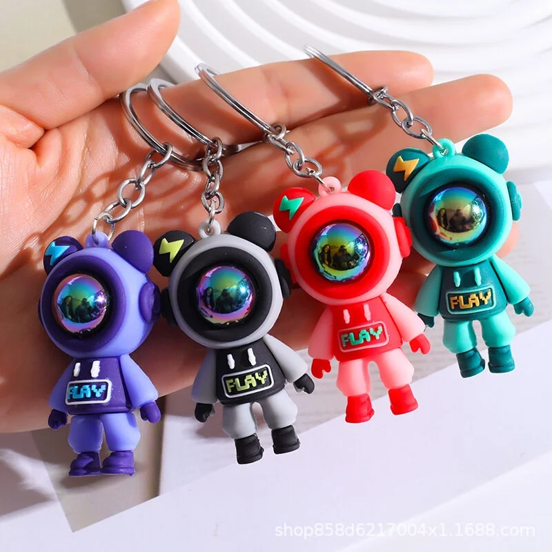Cartoon Doll Colorful Bear Keyring Astronaut Lightning Bear Keychains Student Bag Pendant Car Keychain Accessories Gift Friends
Cartoon Doll Colorful Bear Keyring Astronaut Lightning Bear Keychains Student Bag Pendant Car Keychain Accessories Gift Friends