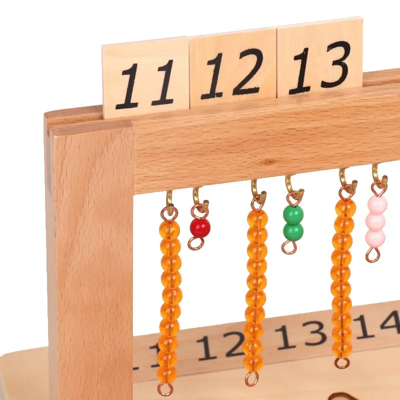 

Number Digital Mathematics Materials 1-20 Education Stairs Bead Teaching Toys Coat Hanger Learning Montessori Color Preschool