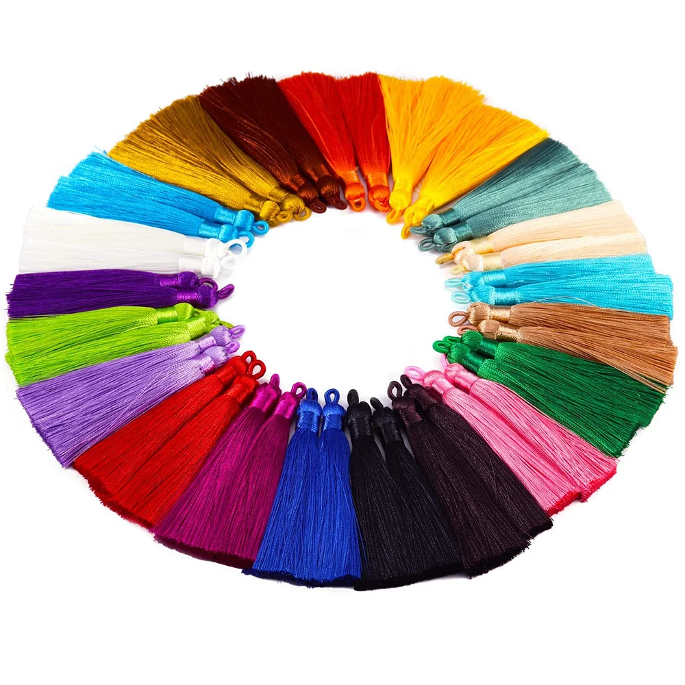 5/10Pcs 8cm Handmade Tassel Fashion Soft Tassels with Loops Silk Multi-Color Tassel Brush for Jewelry Making DIY Bookmarks Craft
5/10Pcs 8cm Handmade Tassel Fashion Soft Tassels with Loops Silk Multi-Color Tassel Brush for Jewelry Making DIY Bookmarks Craft