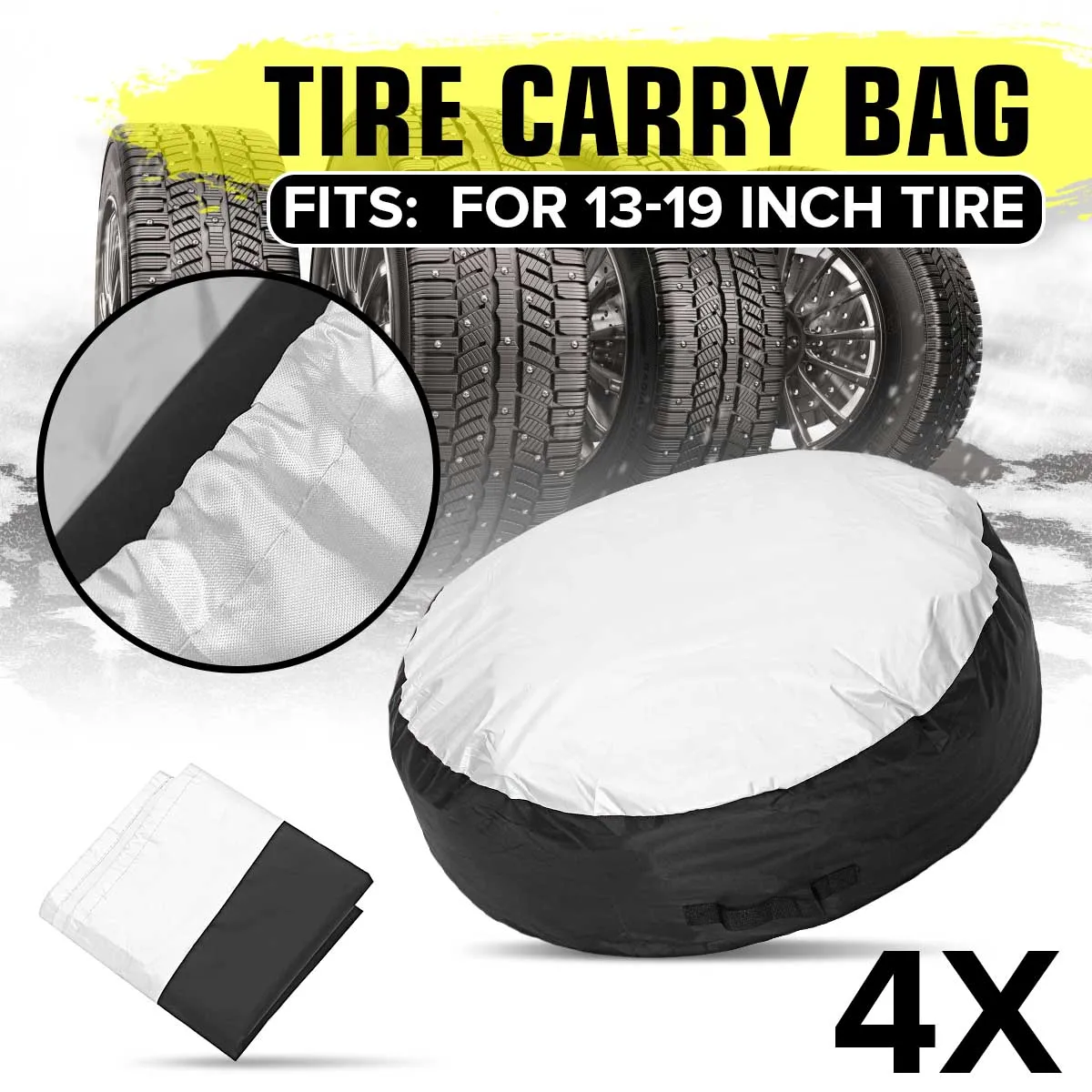 4Pcs 13-19inch Universal Car SUV Tire Cover Case Spare Tire Wheel Bag Tyre Spare Storage Cover Tote Polyester Oxford Cloth
4Pcs 13-19inch Universal Car SUV Tire Cover Case Spare Tire Wheel Bag Tyre Spare Storage Cover Tote Polyester Oxford Cloth