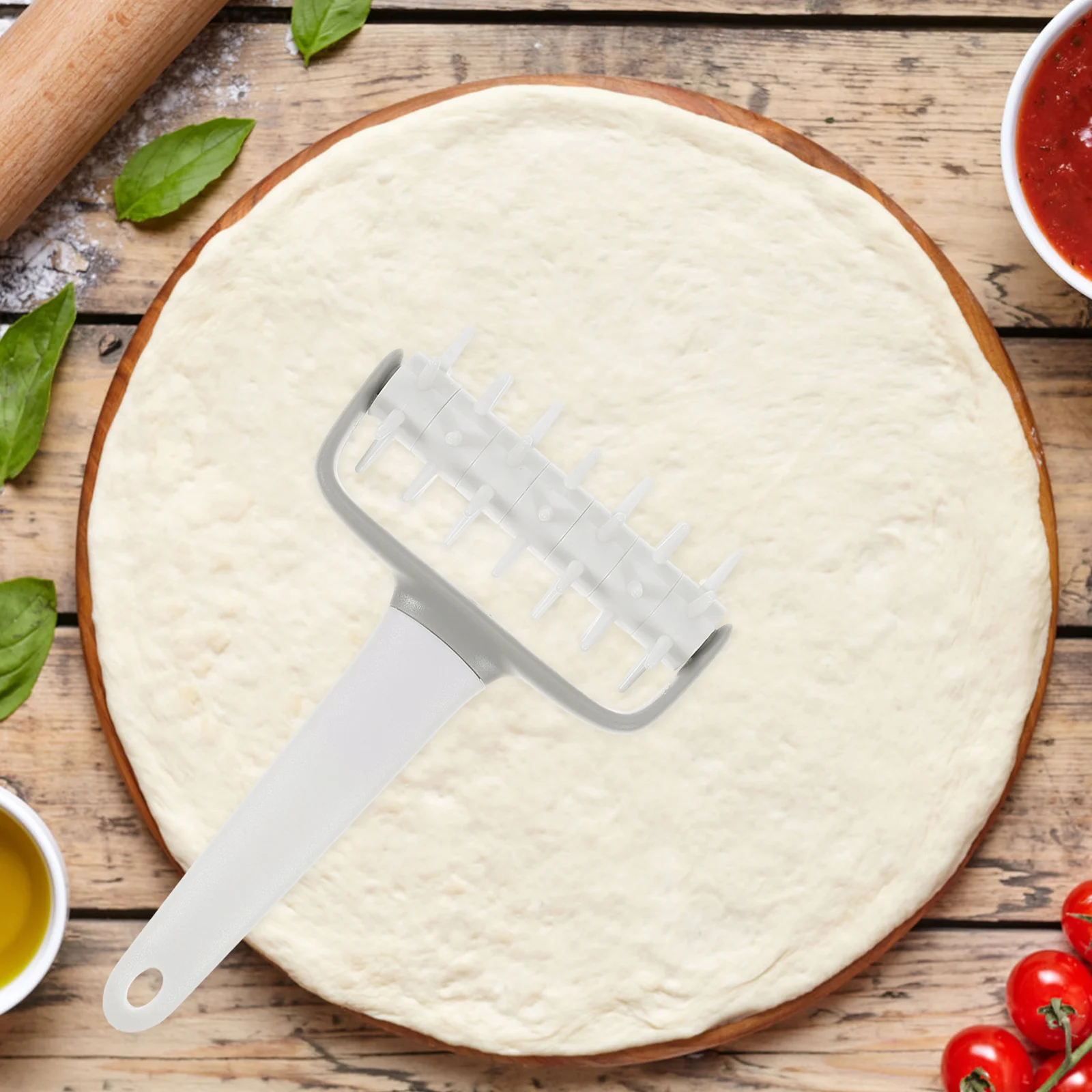 Dough Pizza Roller Hole Bread Pie Rolling Puncher Pin Docker Maker Cake Wheel Punch Cooking Needle Crust Baking Tool Spikes
Dough Pizza Roller Hole Bread Pie Rolling Puncher Pin Docker Maker Cake Wheel Punch Cooking Needle Crust Baking Tool Spikes