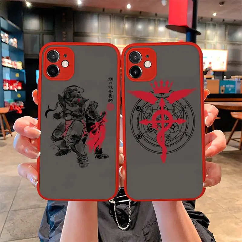 Fullmetal Alchemist Elric BRO Phone Case For iphone 12 11 Pro Mini Max XS X 8 7 Plus SE20 XR Matte Transparent Light red Cover
Fullmetal Alchemist Elric BRO Phone Case For iphone 12 11 Pro Mini Max XS X 8 7 Plus SE20 XR Matte Transparent Light red Cover