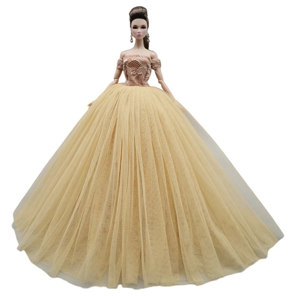 NK1x Princess Ball Dress For 1/6 FR BJD Doll Yellow Lace Gown Party Clothes Wedding Dress for Barbie Doll Accessories Toys
NK1x Princess Ball Dress For 1/6 FR BJD Doll Yellow Lace Gown Party Clothes Wedding Dress for Barbie Doll Accessories Toys