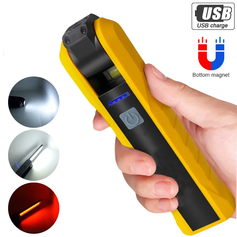 Magnetic LED Working Light COB Flashlight Torch Rotation Portable Lantern 2600mAh Built-in Battery Emergency Light Hook Light
Magnetic LED Working Light COB Flashlight Torch Rotation Portable Lantern 2600mAh Built-in Battery Emergency Light Hook Light