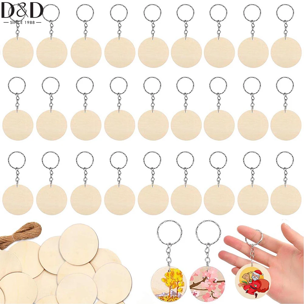 120pcs Round Wooden Key Chains Wood Key Chain Tags to Paint Personalized Key Rings for Engraving DIY Tags Key Craft
120pcs Round Wooden Key Chains Wood Key Chain Tags to Paint Personalized Key Rings for Engraving DIY Tags Key Craft