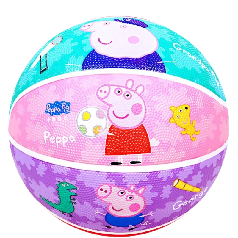 

Peppa Pig Cartoon Anime No. 3 No. 4 No. 5 Ball Student Rubber Basketball Kindergarten Primary School Training Special Ball Toys