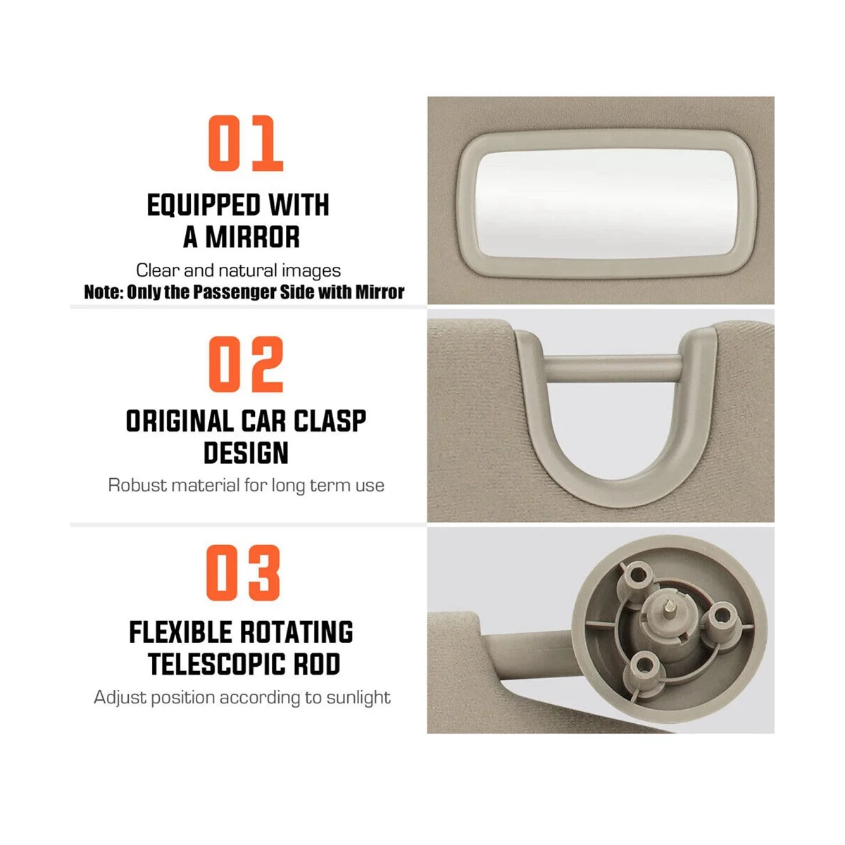 Car Driver & P enger Side Front Windshield Sun Visor for Dodge Ram 2500 3500 2002-2006 1CT11TL2AA 1CT18TL2AA
Car Driver & P enger Side Front Windshield Sun Visor for Dodge Ram 2500 3500 2002-2006 1CT11TL2AA 1CT18TL2AA
