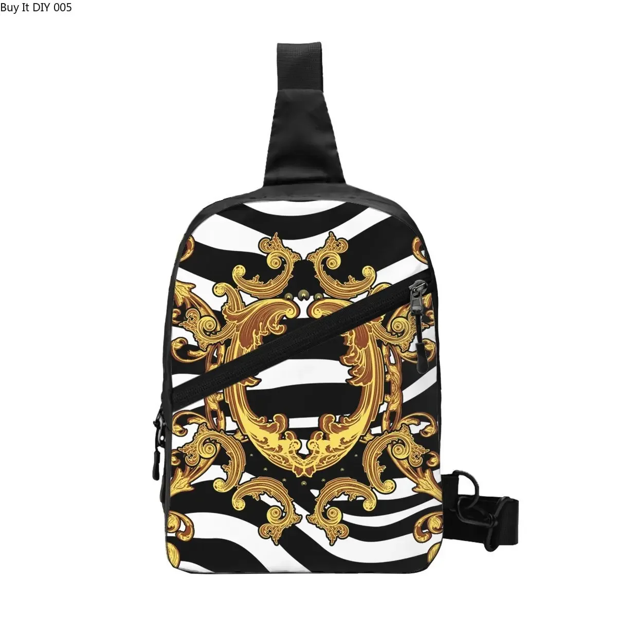 Fashion Baroque Black Crossbody Sling Backpack Men Geometric Patterns Shoulder Chest Bags for Hiking
Fashion Baroque Black Crossbody Sling Backpack Men Geometric Patterns Shoulder Chest Bags for Hiking
