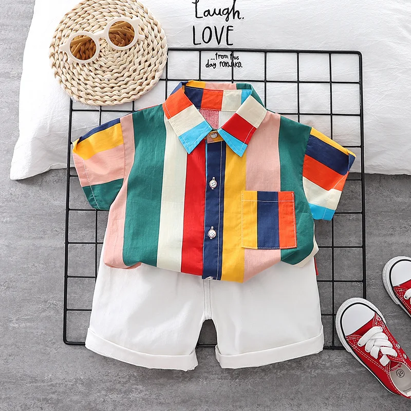 2023 Summer Child Clothes Sets Short Sleeve Turn-down Collar Patchwork Muti 2 Piece Sets Designer Boys Clothes Sets 12M-5T
2023 Summer Child Clothes Sets Short Sleeve Turn-down Collar Patchwork Muti 2 Piece Sets Designer Boys Clothes Sets 12M-5T