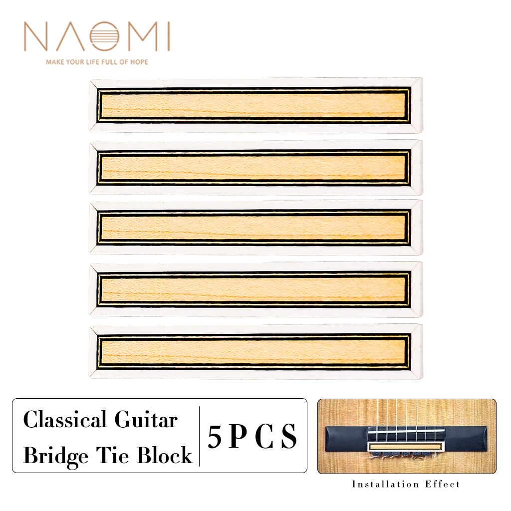 NAOMI 5pcs Classical Guitar Bridge Tie Block inlay PVC Wooden Guitar Bridge Wooden String-Tie DIY Parts Accessories
NAOMI 5pcs Classical Guitar Bridge Tie Block inlay PVC Wooden Guitar Bridge Wooden String-Tie DIY Parts Accessories