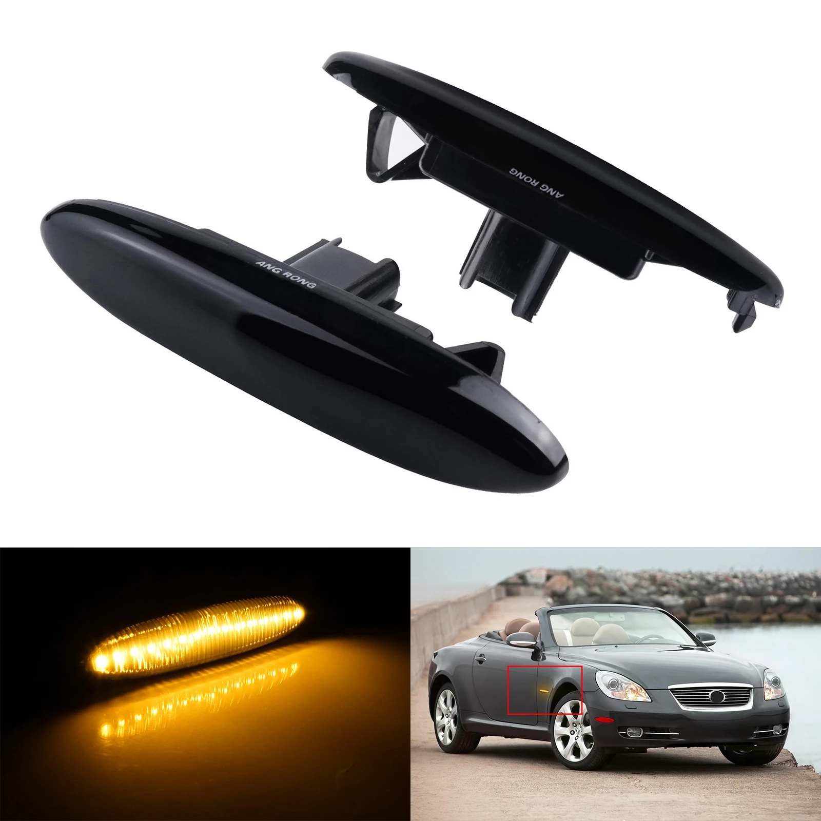 Pair LED Fender Side Marker Light Turn Signal Lamp For Toyota Highlander 2007-2013
Pair LED Fender Side Marker Light Turn Signal Lamp For Toyota Highlander 2007-2013