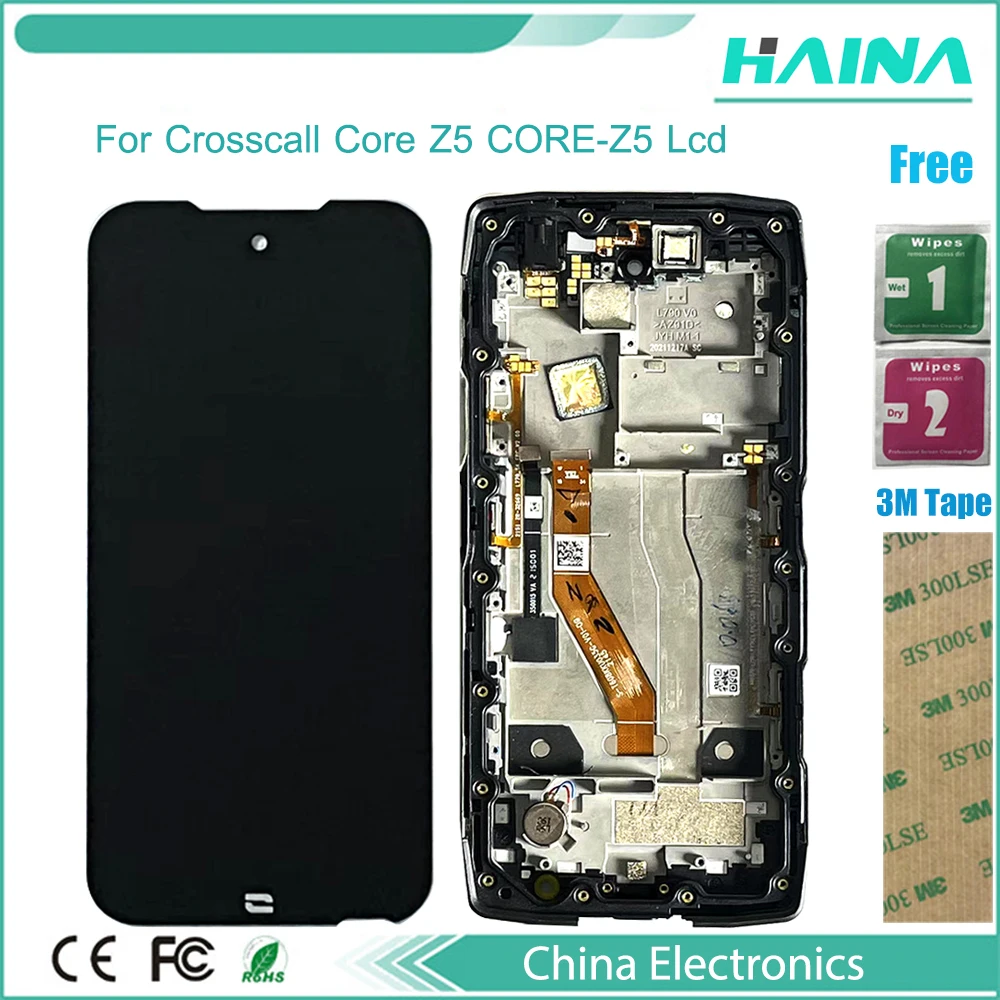 100% Оригинальный ЖК-дисплей для CROSSCALL Core Z5 со стандартной заменой черного цвета без рамки
100% Оригинальный ЖК-дисплей для CROSSCALL Core Z5 со стандартной заменой черного цвета без рамки