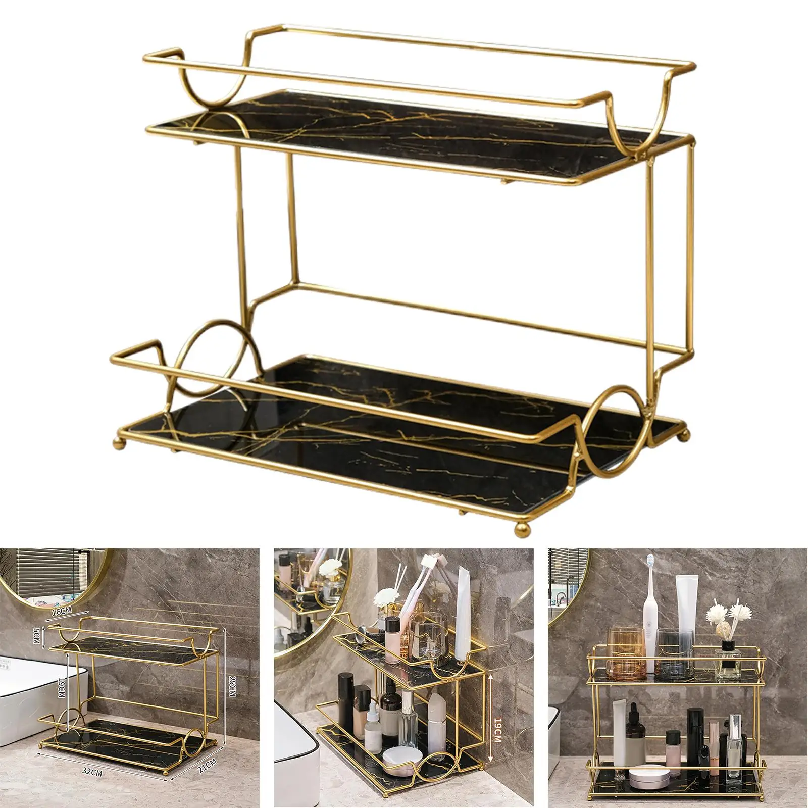 2 Tier Cosmetic Storage Holder Iron Display Stand Cosmetic Holder Cosmetic Organizer Shelf for Perfumes Bathroom Dressing Table
2 Tier Cosmetic Storage Holder Iron Display Stand Cosmetic Holder Cosmetic Organizer Shelf for Perfumes Bathroom Dressing Table