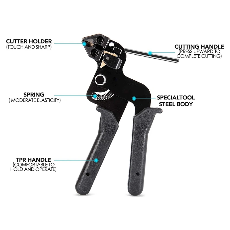 200PCS Metal Tie Wrap Tool, Stainless Steel Cable Tie Adjustable Tensioning And Cutting Tool, Sizes 4.6X250mm 
200PCS Metal Tie Wrap Tool, Stainless Steel Cable Tie Adjustable Tensioning And Cutting Tool, Sizes 4.6X250mm