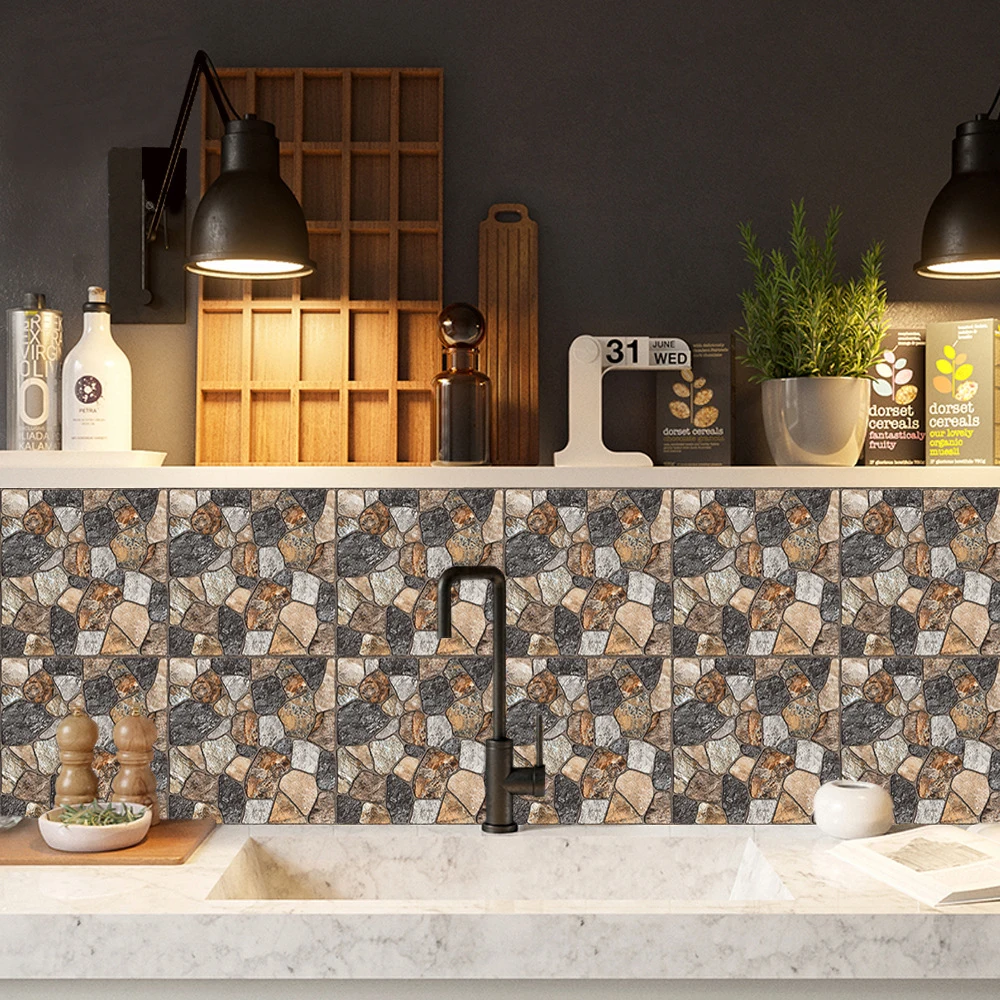 10pcs Cobblestone Stone Pattern Tiles Wall Sticker Kitchen Backsplash Wardrobe Bathroom Peel & Stick Waterproof Art Wall Decals
10pcs Cobblestone Stone Pattern Tiles Wall Sticker Kitchen Backsplash Wardrobe Bathroom Peel & Stick Waterproof Art Wall Decals