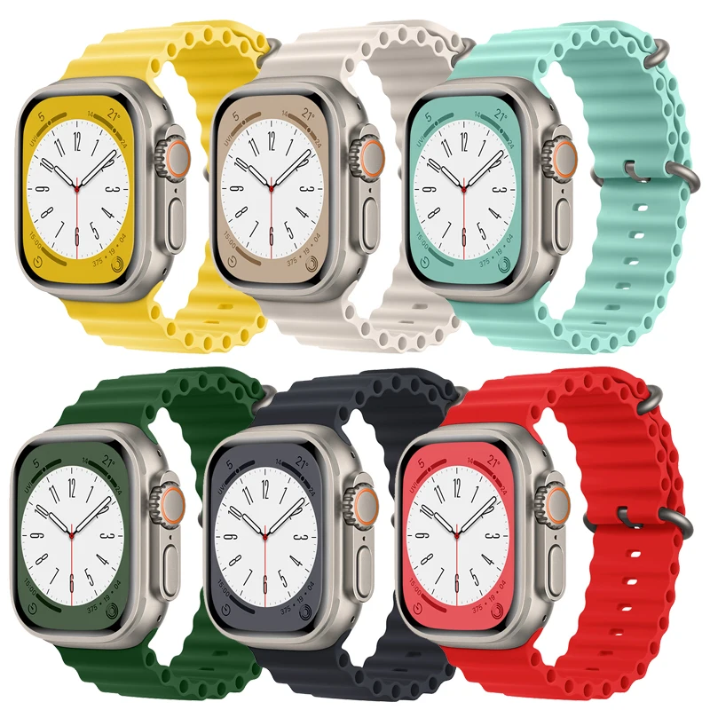Ocean Band For Apple Watch Ultra Strap 49mm 45mm 41mm iwatch band 44MM 40MM Silicone Bracelet apple watch series 3 4 5 6 SE 7 8
Ocean Band For Apple Watch Ultra Strap 49mm 45mm 41mm iwatch band 44MM 40MM Silicone Bracelet apple watch series 3 4 5 6 SE 7 8