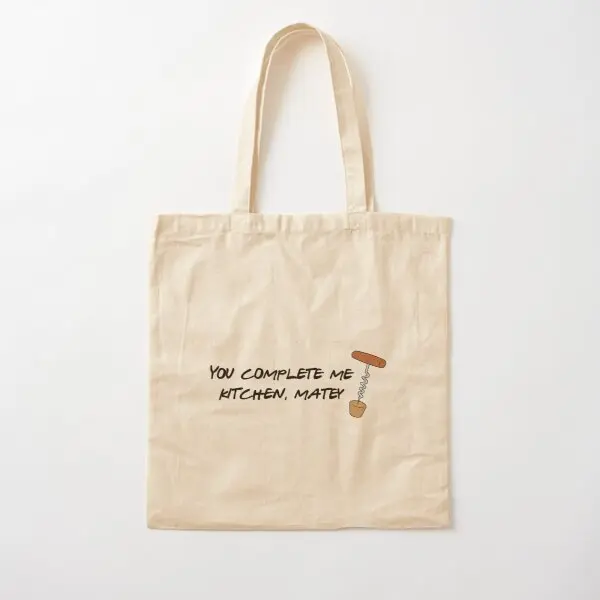 

Женская тканевая сумка-тоут You Complete Me Kitchen Matey, дизайнерский многоразовый Повседневный дорожный саквояж на плечо в стиле унисекс