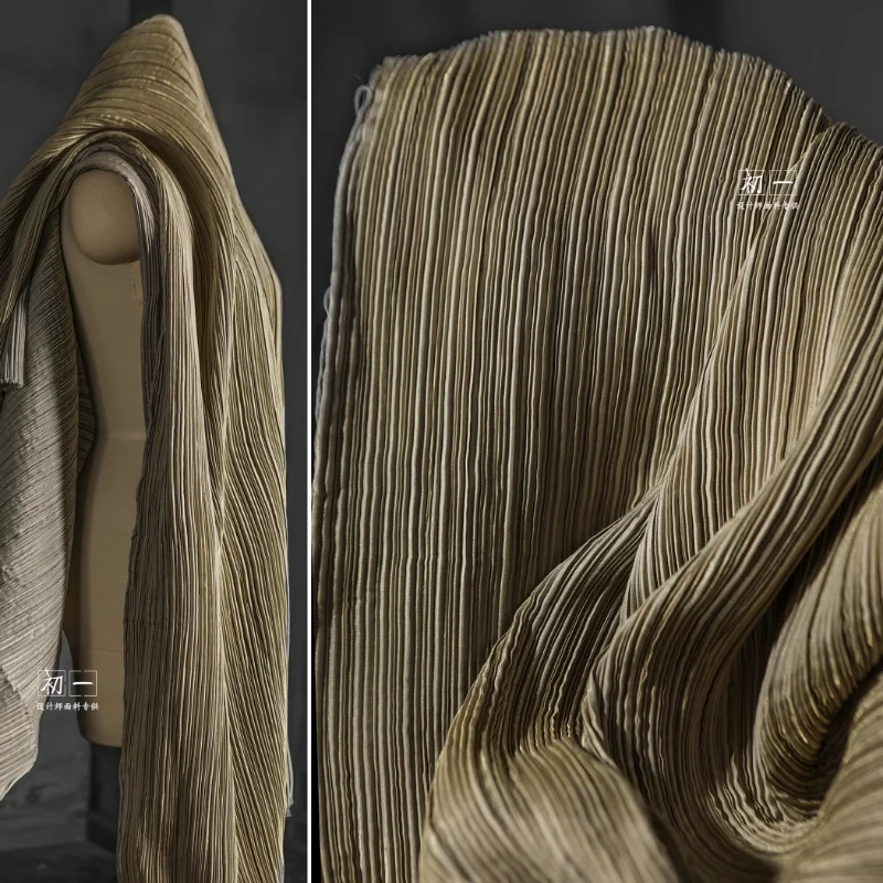 Golden Light Dual Color Satin Texture Folding Crushed Fabric Pleated Skirt Wide Leg Pants Clothing Designer DIY for Sewing Cloth
Golden Light Dual Color Satin Texture Folding Crushed Fabric Pleated Skirt Wide Leg Pants Clothing Designer DIY for Sewing Cloth