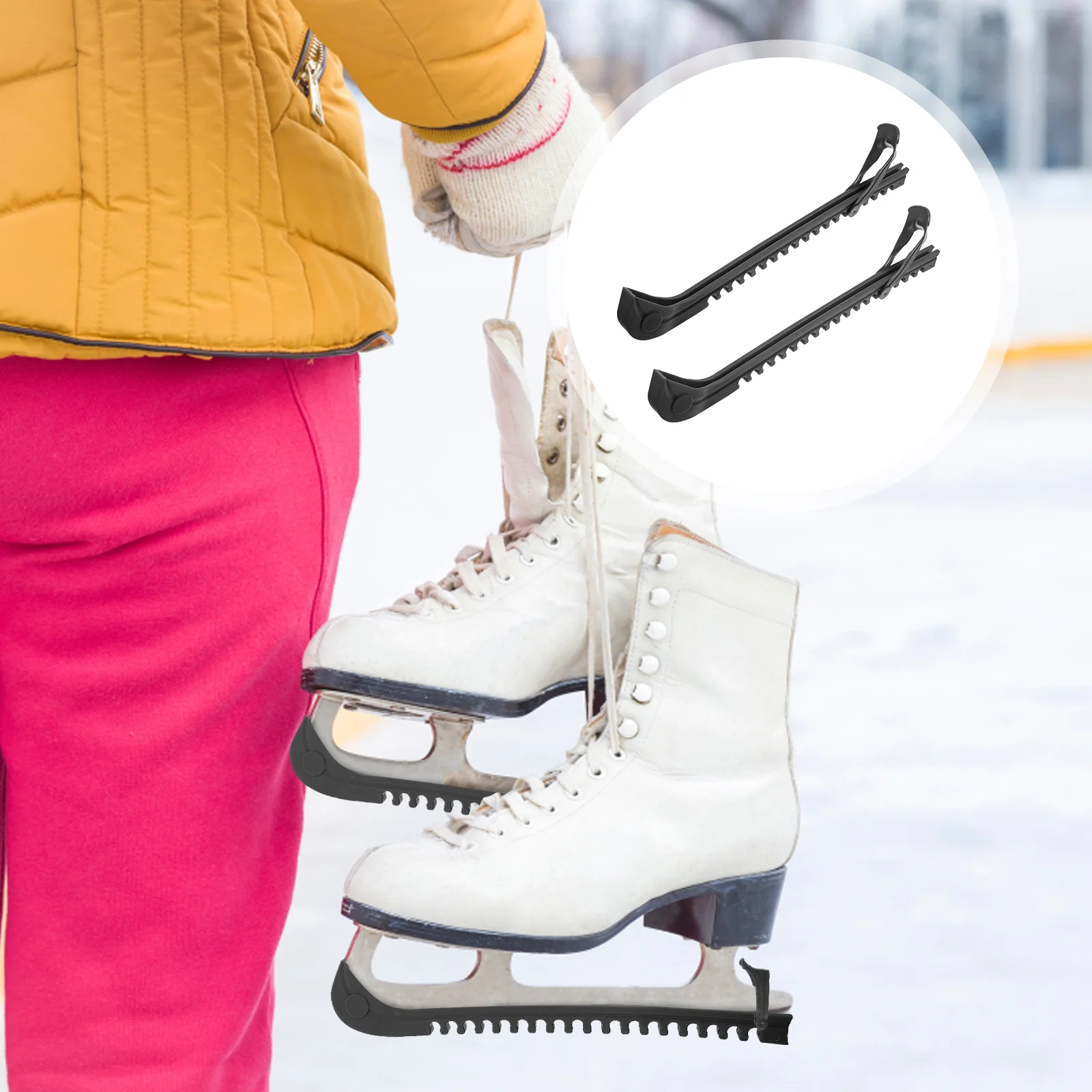 

Ice Skates Covers Skating Blades Protector Can Be Cut Guard Guards Environmental Protection Pxc Synthesis Shoe Shoes Protective
