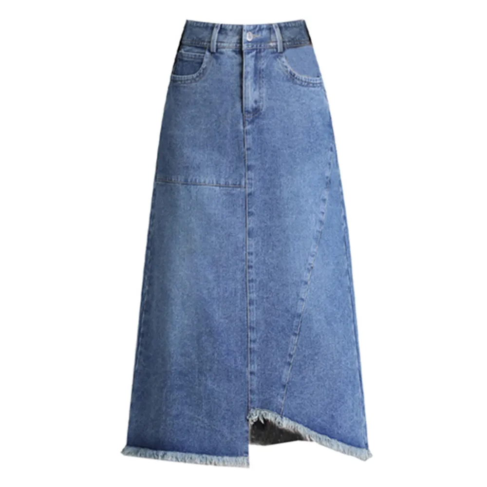 Blue Jean Skirts Long Womens Denim Skirt y2k Summer Vintage High Waist Irregular Korean Style Denim Maxi Skirts
Blue Jean Skirts Long Womens Denim Skirt y2k Summer Vintage High Waist Irregular Korean Style Denim Maxi Skirts