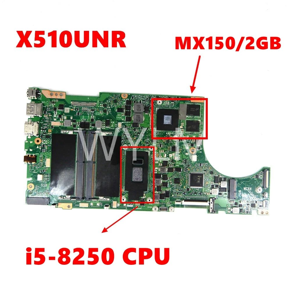 X510UNO i5-8250CPU MX150/2G Mainboard For ASUS X510U X510UQ X510UR X510UN X510UNR X510UQR S510UN S510U X510UF Laptop Motherboard
X510UNO i5-8250CPU MX150/2G Mainboard For ASUS X510U X510UQ X510UR X510UN X510UNR X510UQR S510UN S510U X510UF Laptop Motherboard
