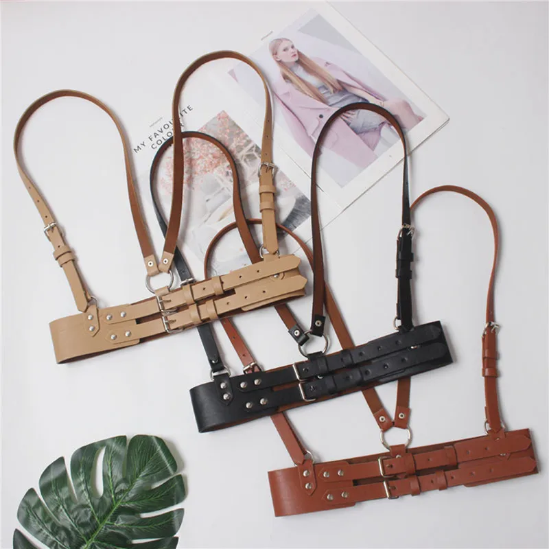 Sexy Female Pu Leather Suspender Harness Belt Adjustable Chest Waist Body Bondage Straps Gothic Punk Lingerie Garter Belt
Sexy Female Pu Leather Suspender Harness Belt Adjustable Chest Waist Body Bondage Straps Gothic Punk Lingerie Garter Belt