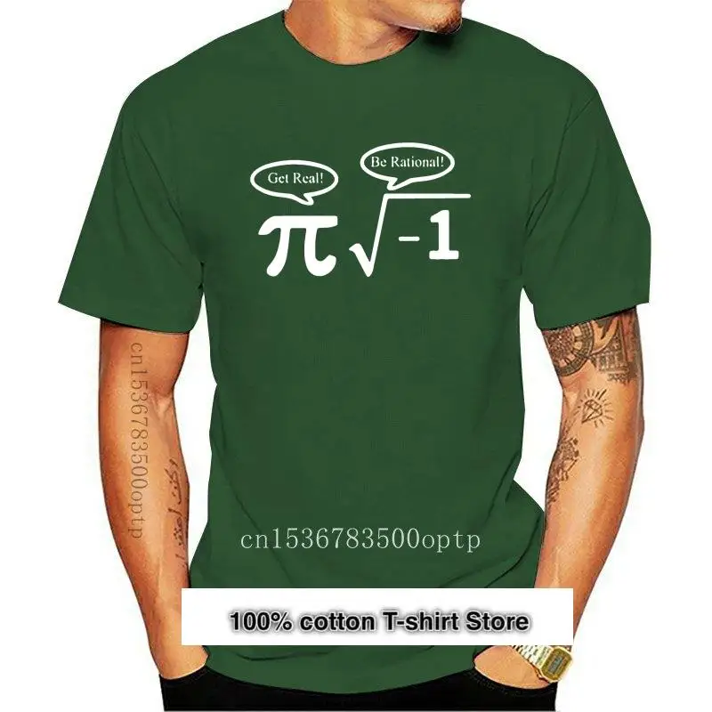 Camisetas "Be Rational Get Real" para hombres, camisas de matemáticas divertidas, NERD, GEEK, PI, ocio, novedad de 2021
Camisetas "Be Rational Get Real" para hombres, camisas de matemáticas divertidas, NERD, GEEK, PI, ocio, novedad de 2021