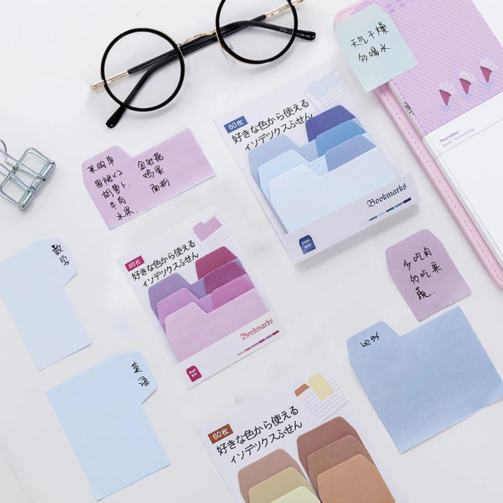 60Sheets Creative Gradient Index Stickers Sticky Notes Student Message Memo Pad Notepad Bookmark School Supply Kawaii Stationery
60Sheets Creative Gradient Index Stickers Sticky Notes Student Message Memo Pad Notepad Bookmark School Supply Kawaii Stationery