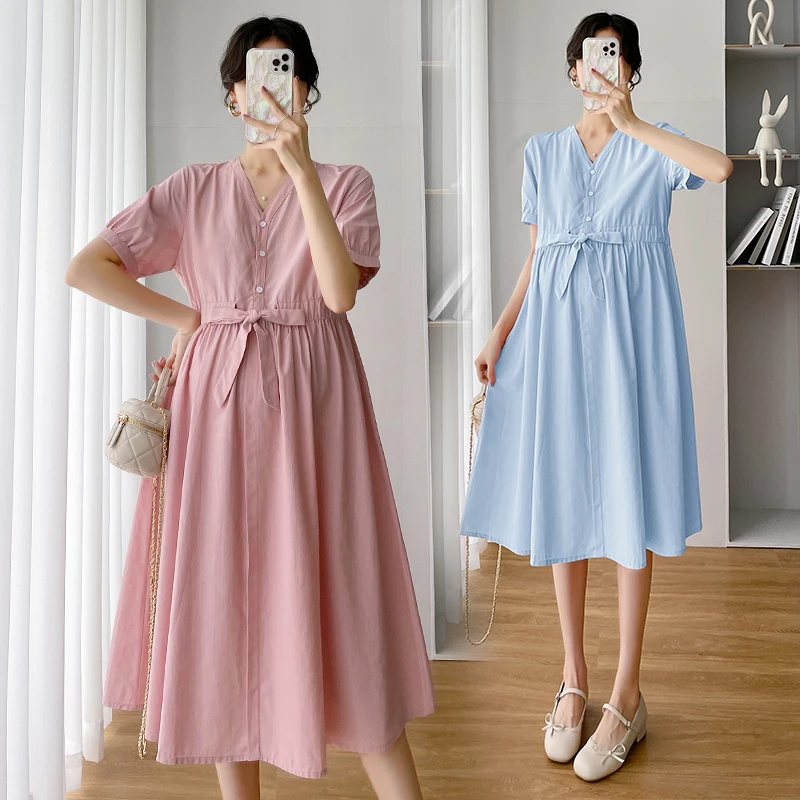 9638# 2022 Summer Korean Fashion Cotton Maternity Dress Elegant A Line Loose Clothes for Pregnant Women Postpartum Pregnancy
9638# 2022 Summer Korean Fashion Cotton Maternity Dress Elegant A Line Loose Clothes for Pregnant Women Postpartum Pregnancy