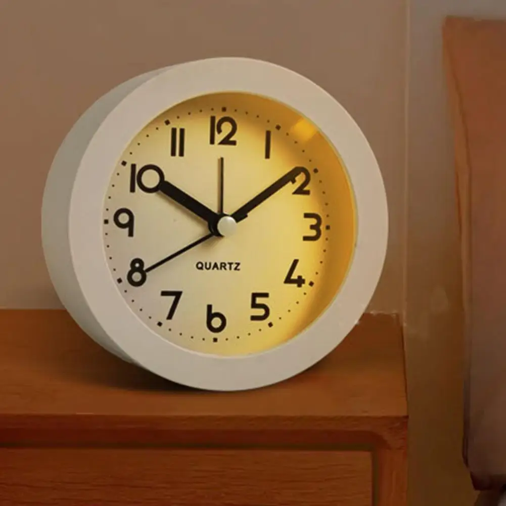 Round Desk Alarm Clock Silent Non-ticking Battery Operated Table Clocks With Night Light Function Desktop Decoration Clock
Round Desk Alarm Clock Silent Non-ticking Battery Operated Table Clocks With Night Light Function Desktop Decoration Clock
