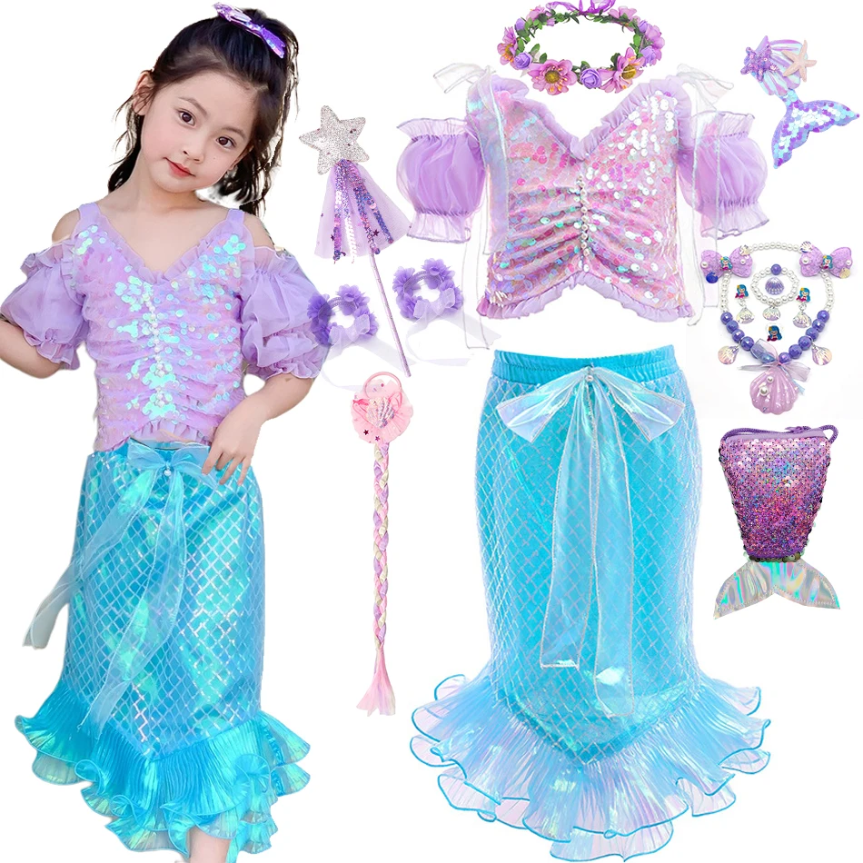 Sequin Mermaid Dress Luxury Fishtail Princess Costume Children Birthday Theme Party Outfits Stage Performace Elegant Gown
Sequin Mermaid Dress Luxury Fishtail Princess Costume Children Birthday Theme Party Outfits Stage Performace Elegant Gown