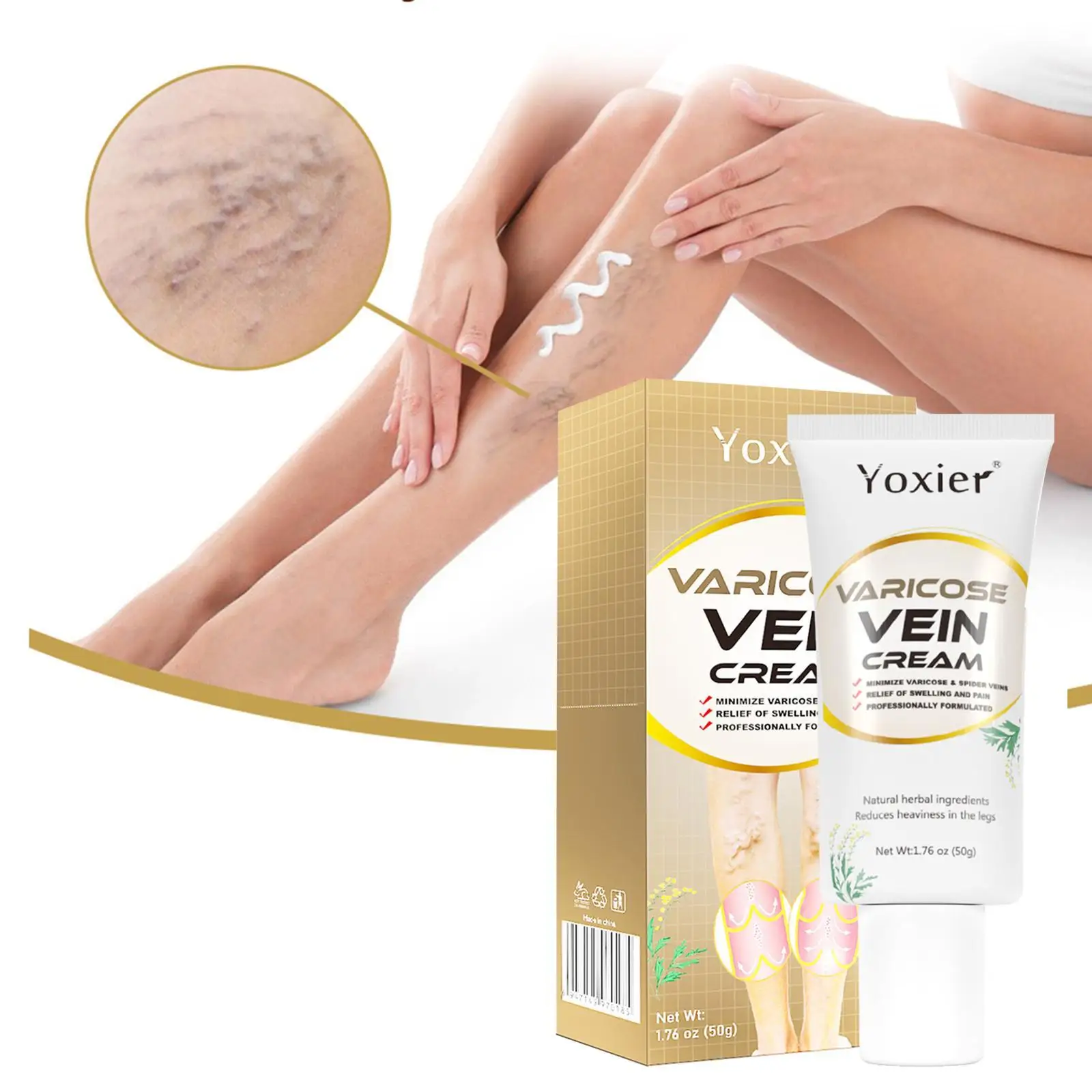 50g Varicose Vein Cream Promotes Blood Circulation Phlebitis Spider Vein Herbal Treatment Legs Varicose Veins Cream Body Care 
50g Varicose Vein Cream Promotes Blood Circulation Phlebitis Spider Vein Herbal Treatment Legs Varicose Veins Cream Body Care