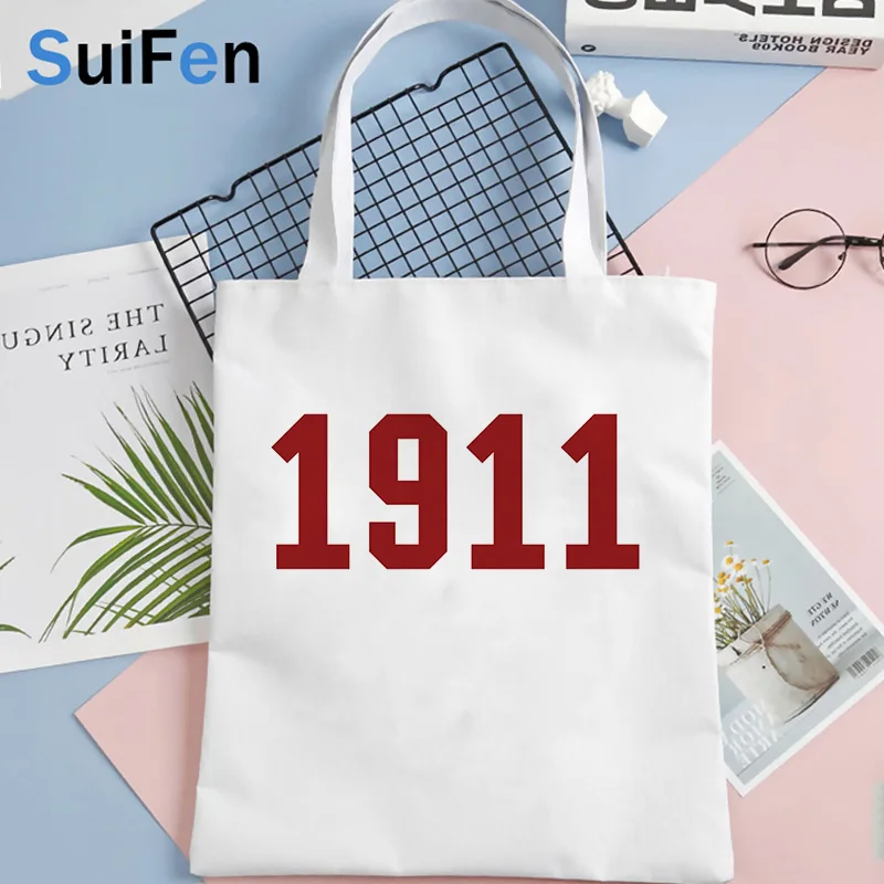 1911 shopping bag bolsa shopper shopping cotton grocery tote bag foldable sacola custom
1911 shopping bag bolsa shopper shopping cotton grocery tote bag foldable sacola custom
