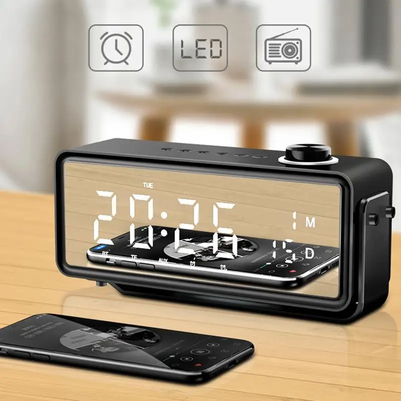 New K5 Alarm Clock Speaker Audio Wireless Creative Bedside Smart Speaker Dual Speaker Subwoofer
New K5 Alarm Clock Speaker Audio Wireless Creative Bedside Smart Speaker Dual Speaker Subwoofer