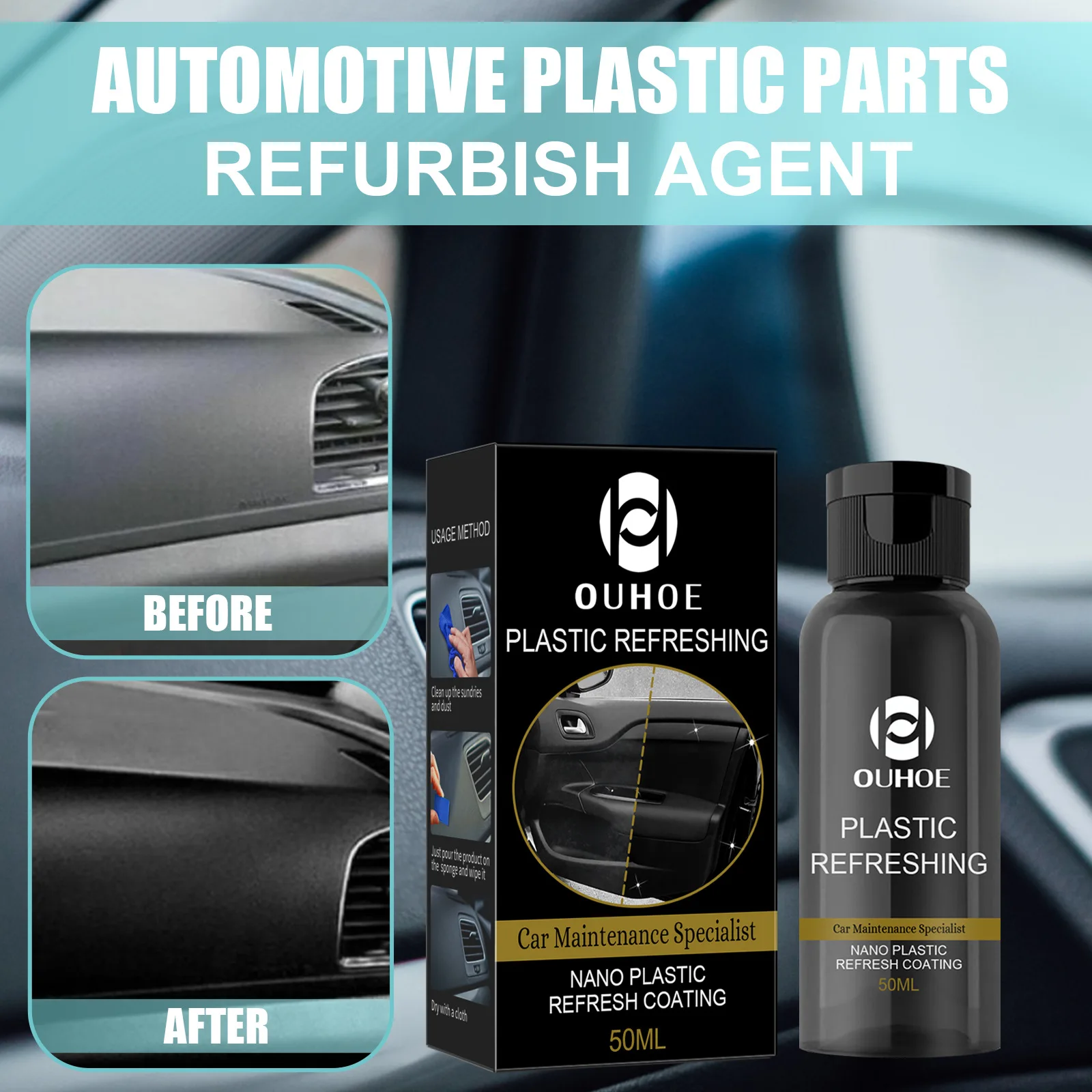 Automotive Plastic Refurbisher Dashboard Panel Interior Dust-proof Glazing Whitening Maintenance Repair Cleaning Parts Sponge
Automotive Plastic Refurbisher Dashboard Panel Interior Dust-proof Glazing Whitening Maintenance Repair Cleaning Parts Sponge