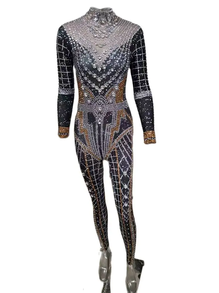 Xxxxl Size shining Rhinestones Showgirl Performance Costumes Fashion Nightclub Dancer Pole Dancing Stage Costumes Women Jumpsuit
Xxxxl Size shining Rhinestones Showgirl Performance Costumes Fashion Nightclub Dancer Pole Dancing Stage Costumes Women Jumpsuit