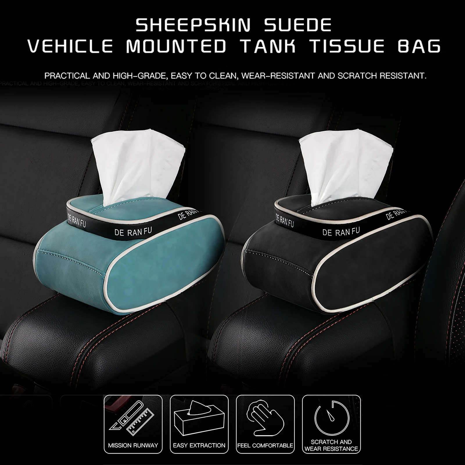Sheepskin Suede Luxury Tissue Box Holder Sun Visor Chair Back Armrest Box Mounted Hanging Auto Tissue Case Car Accessories
Sheepskin Suede Luxury Tissue Box Holder Sun Visor Chair Back Armrest Box Mounted Hanging Auto Tissue Case Car Accessories