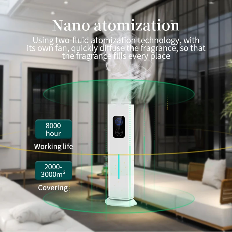 Smart Aroma Diffuser Hotels Aromatic Perfume 3000m³ Air Ionizer Electric Air Freshener Machine Purifier Environment Aromatizer
Smart Aroma Diffuser Hotels Aromatic Perfume 3000m³ Air Ionizer Electric Air Freshener Machine Purifier Environment Aromatizer