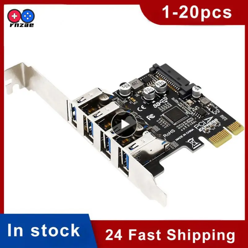 Dual Power Supply Pci E To Usb 3.0 Converter Controller 4 Port Convenient Usb3.0 Pcie Express Adapter Computer Accessories 5gbps
Dual Power Supply Pci E To Usb 3.0 Converter Controller 4 Port Convenient Usb3.0 Pcie Express Adapter Computer Accessories 5gbps