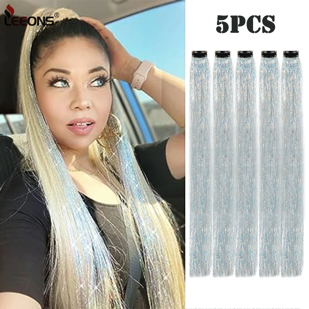 5Pcs/Pack Clips In Sparkle Hair Extensions Tinsel Sparkle Synthetic Hair Extension Clip In One Piece Rainbow Colorful Hairpieces
5Pcs/Pack Clips In Sparkle Hair Extensions Tinsel Sparkle Synthetic Hair Extension Clip In One Piece Rainbow Colorful Hairpieces