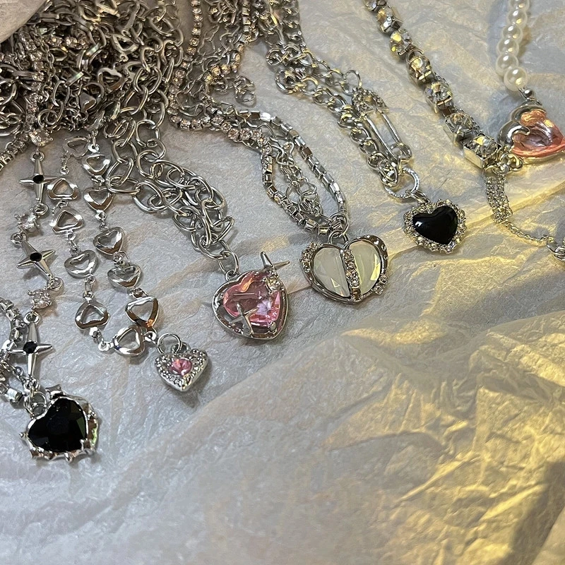 Fashion Sweet Cool Peach Heart Water Drop Pendant Necklace Pink Crystal Egirl Clavicle Chain Aesthetic Jewelry Y2K Accessories
Fashion Sweet Cool Peach Heart Water Drop Pendant Necklace Pink Crystal Egirl Clavicle Chain Aesthetic Jewelry Y2K Accessories