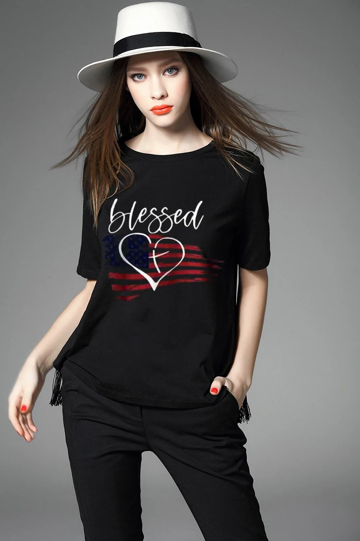 YRYT New Women's Cotton Top T-shirt Blessed Love Short Sleeve T-shirt Trend Alphabet Print Women Casual Summer Short Sleeve
YRYT New Women's Cotton Top T-shirt Blessed Love Short Sleeve T-shirt Trend Alphabet Print Women Casual Summer Short Sleeve