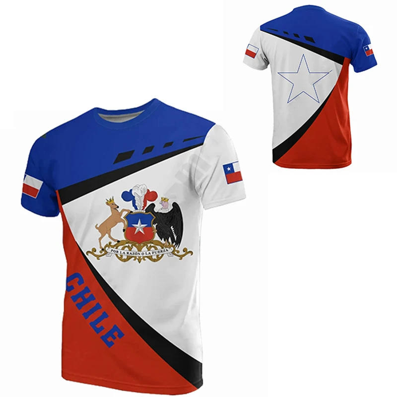 Chile Flag Print Men's T-shirt High-quality Tops Tees Summer O-neck Street Casual Plain Oversized Army Veteran Men's Clothing
Chile Flag Print Men's T-shirt High-quality Tops Tees Summer O-neck Street Casual Plain Oversized Army Veteran Men's Clothing