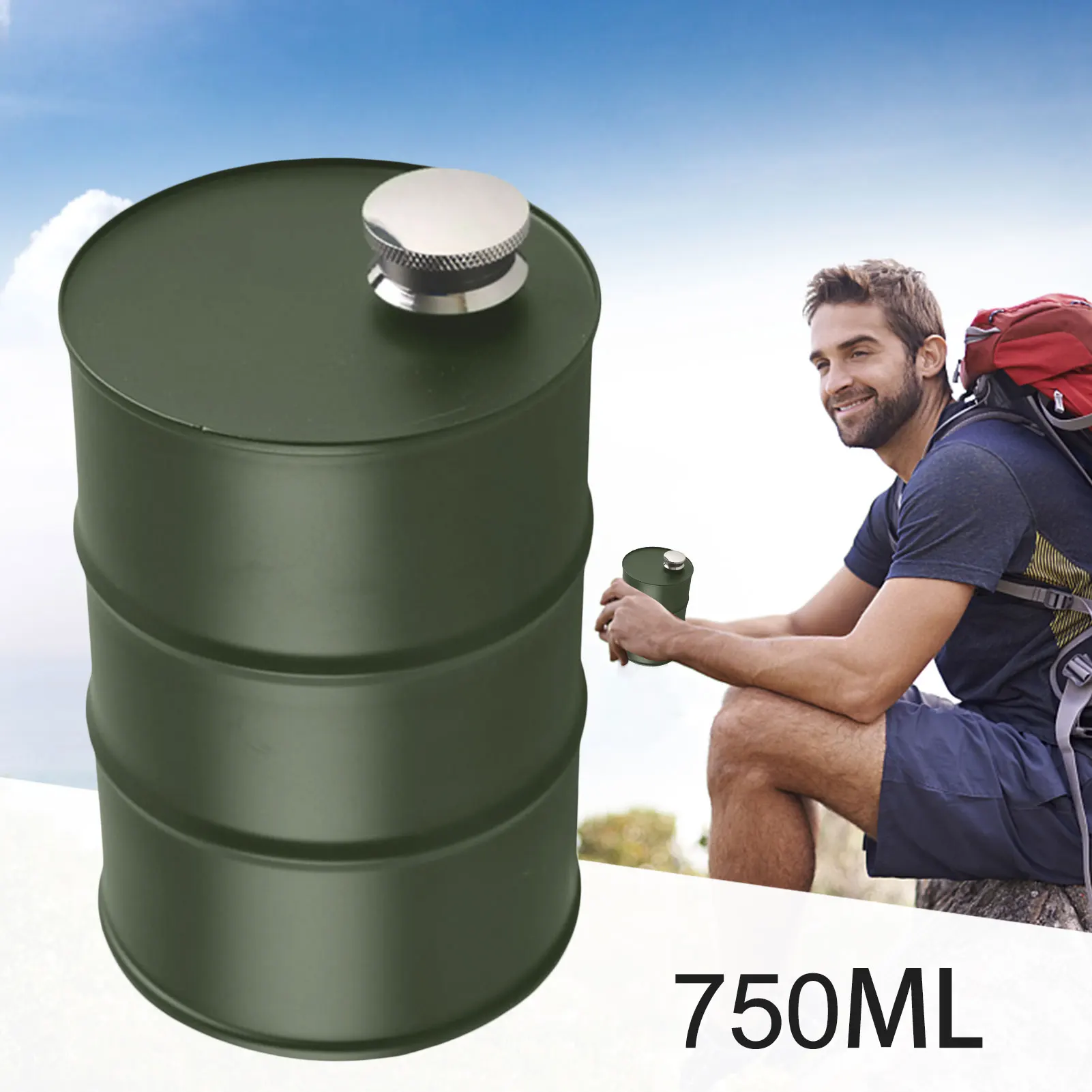 25oz Stainless Steel Alcohol Liquor Hip Flask Vodka Oil Drums Whisky Oil Barrel Vodka Portable Whiskey Wine Jug
25oz Stainless Steel Alcohol Liquor Hip Flask Vodka Oil Drums Whisky Oil Barrel Vodka Portable Whiskey Wine Jug