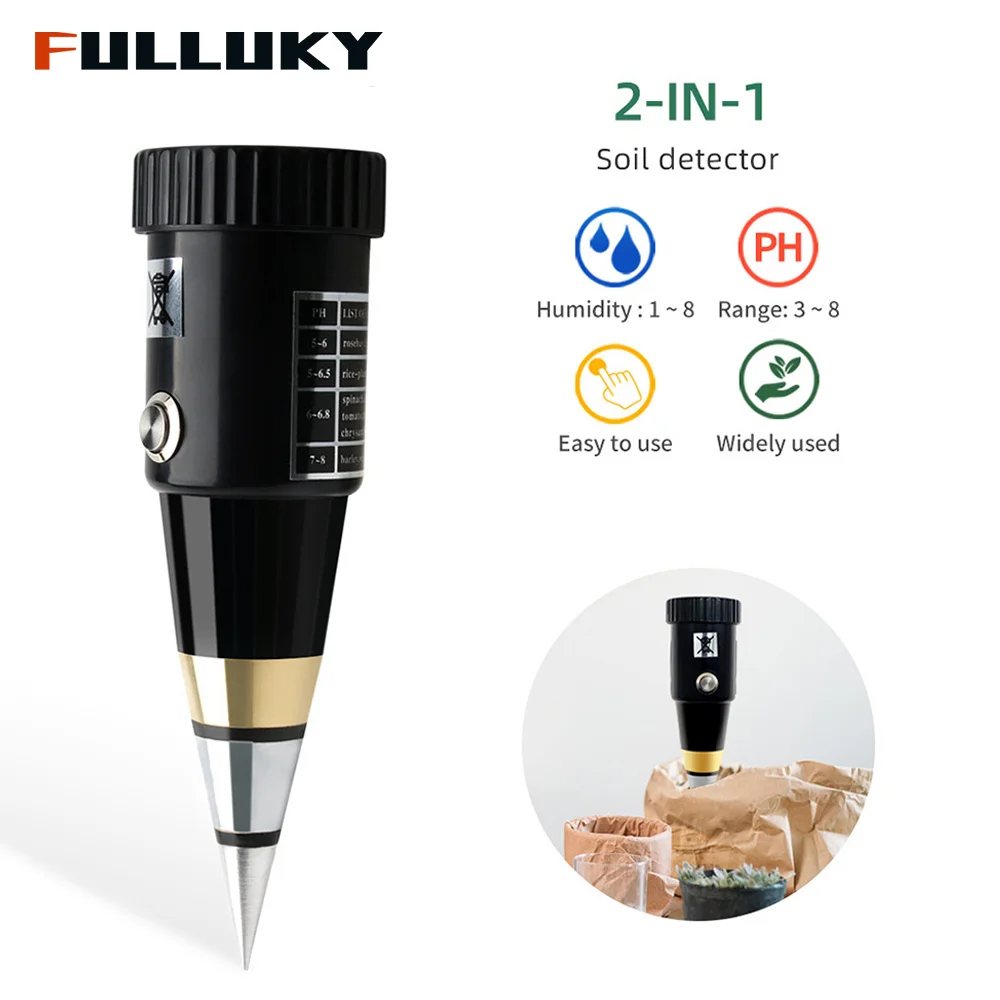 Handheld Soil Moisture PH Meter Acidity Humidity Tester Soil Analysis Tool for Flower Agriculture Crop Planting Garden Tool
Handheld Soil Moisture PH Meter Acidity Humidity Tester Soil Analysis Tool for Flower Agriculture Crop Planting Garden Tool